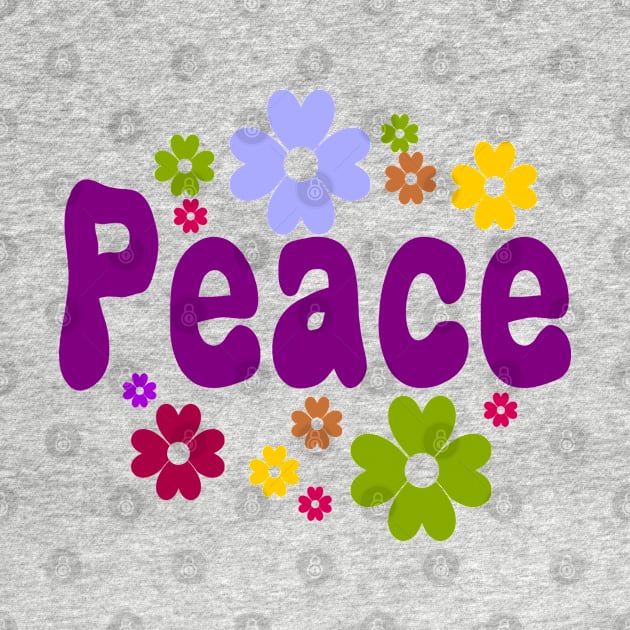 Peace flowers vintage retro by SpaceWiz95